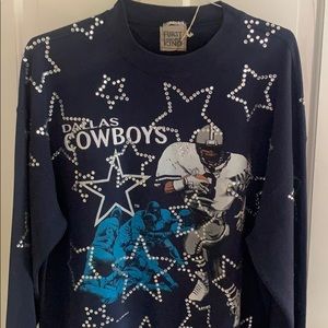 VINTAGE RHINESTONE STAR SPORTS SWEATSHIRT